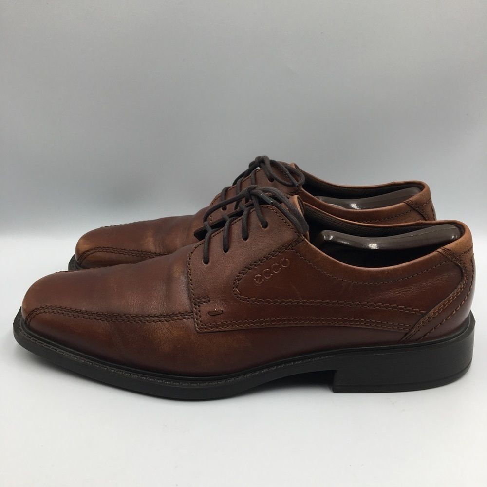 Ecco Mens Brown Dress Shoes Size 43 US 9 9.5 Lace